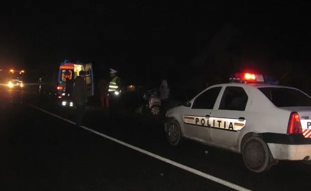 Accident mortal pe A1! Rămăsese în pană de benzină