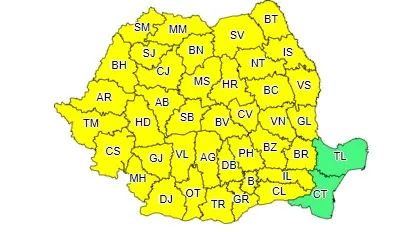 O nouă atenționare cod galben, în Argeș. Recomandările pompierilor