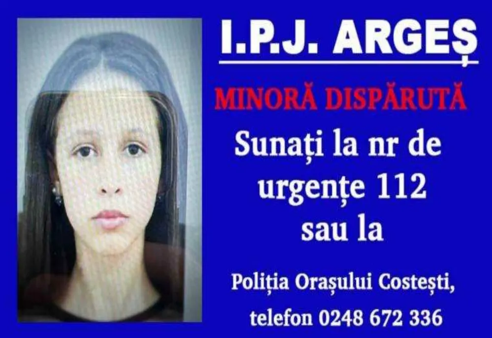 DISPARIȚIE ÎNGRIJORĂTOARE: MINORA DUMITRESCU ALEXIA ANA MARIA, DE 14 ANI, ESTE CAUTATĂ DE POLIȚIE