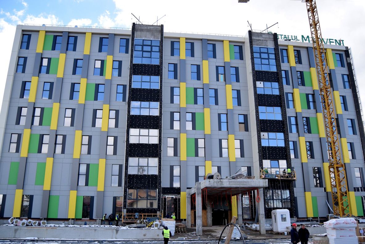 Noul spital din Mioveni, în linie dreaptă! Secțiile, finalizate în procent de 80%