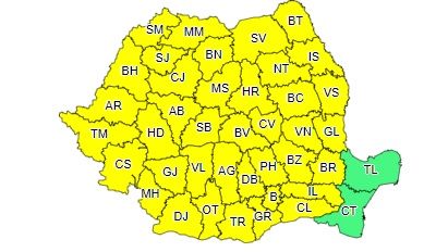 O nouă atenționare cod galben, în Argeș. Recomandările pompierilor