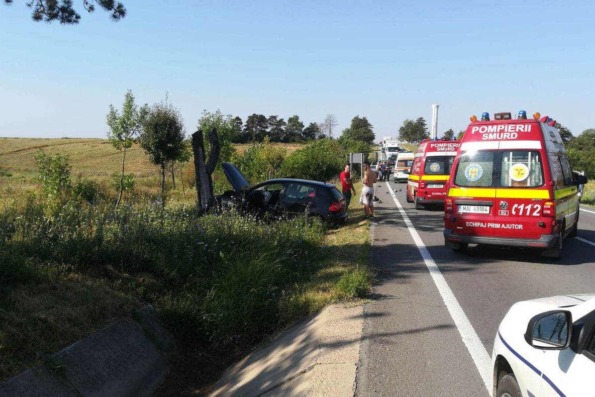 Accident pe DN 65 după ce un turc a adormit la volan