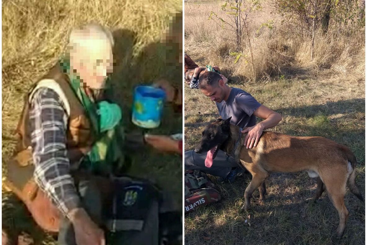 Video! Bătrân dispărut, găsit cu ajutorul lui Axi – câinele polițist
