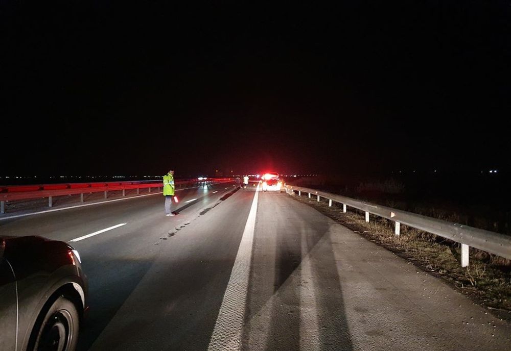 Accident la kilometrul 101 pe A1, cu doi răniți!