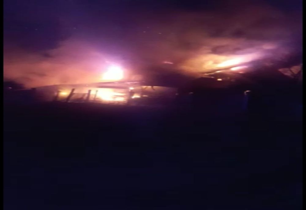 Video-Incendiu puternic la o vilă din Buzoești!