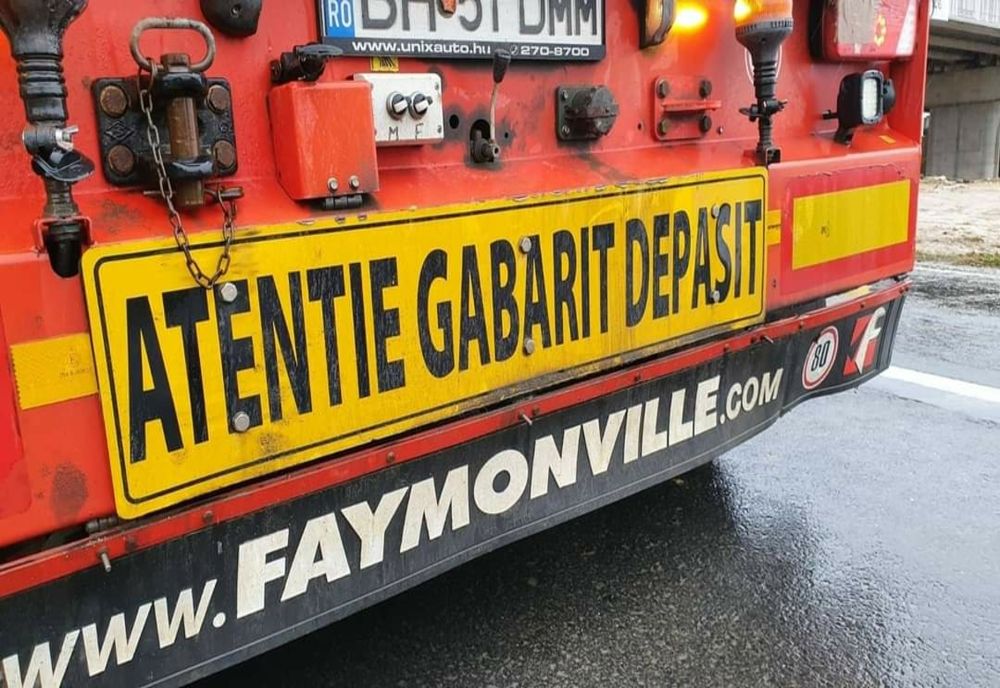 Atenție! Transport agabaritic pe ruta Sibiu – Turnu Măgurele PTF 