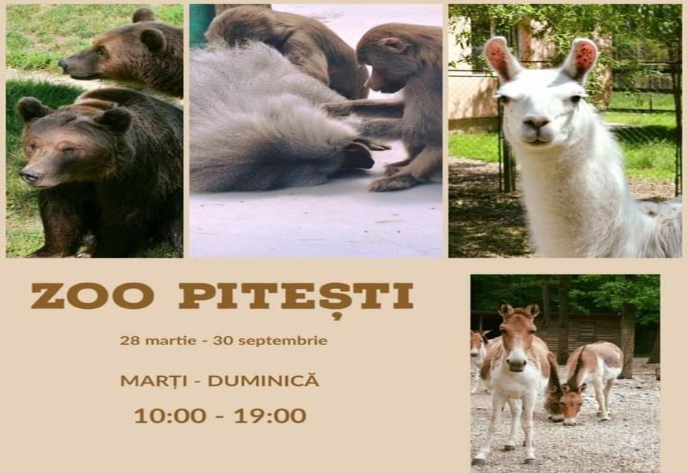 Grădina Zoologică din Pitești va trece la programul de vară