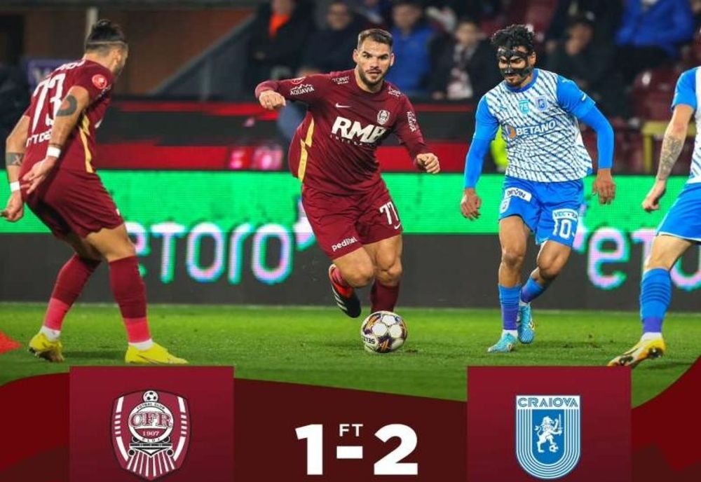 Universitatea Craiova a învins-o pe CFR Cluj cu 2-1, în deplasare, în play-off-ul Superligii