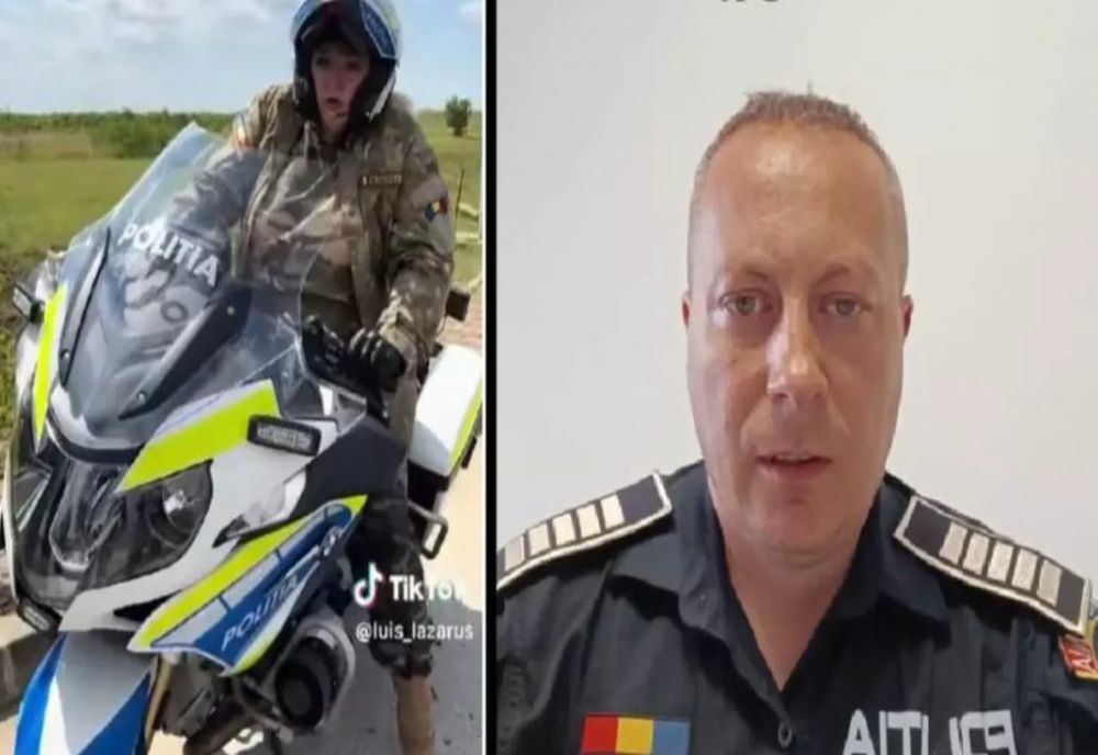 Polițistul care i-a permis Dianei Șoșoacă să se filmeze pe motocicleta sa este anchetat de superiori