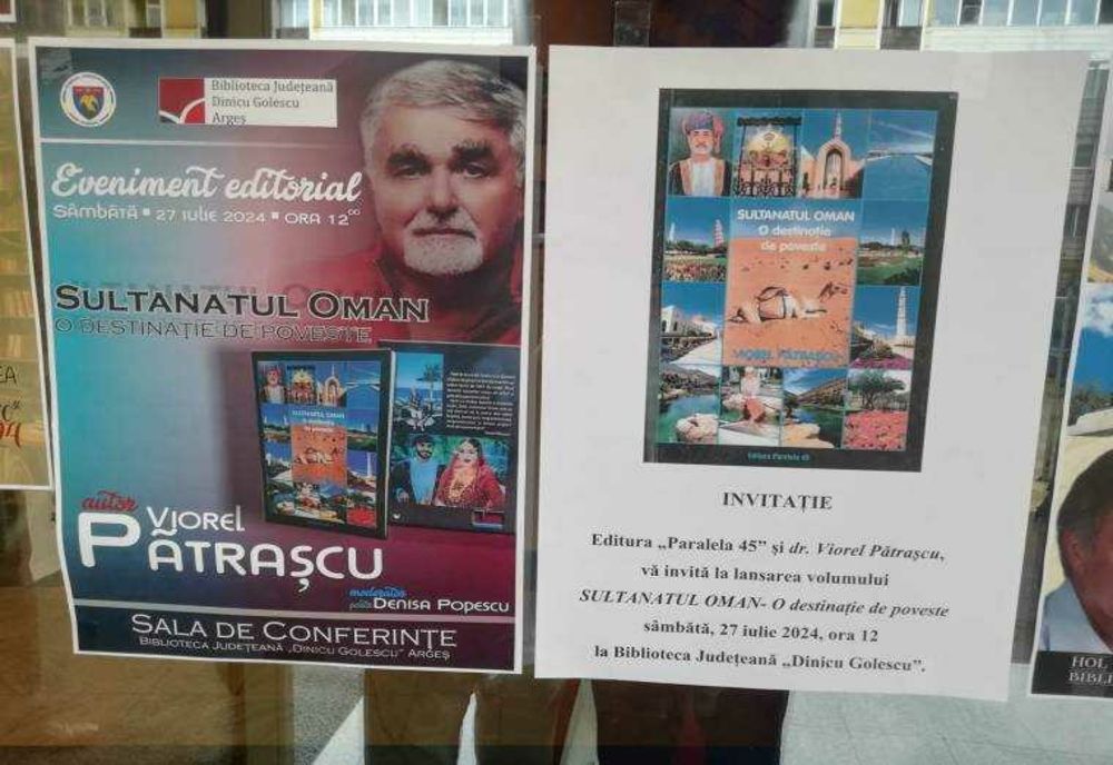 LANSARE VOLUM „Sultanatul Oman – O destinaţie de poveste” la Biblioteca Judeţeană „Dinicu Golescu” din Piteşti
