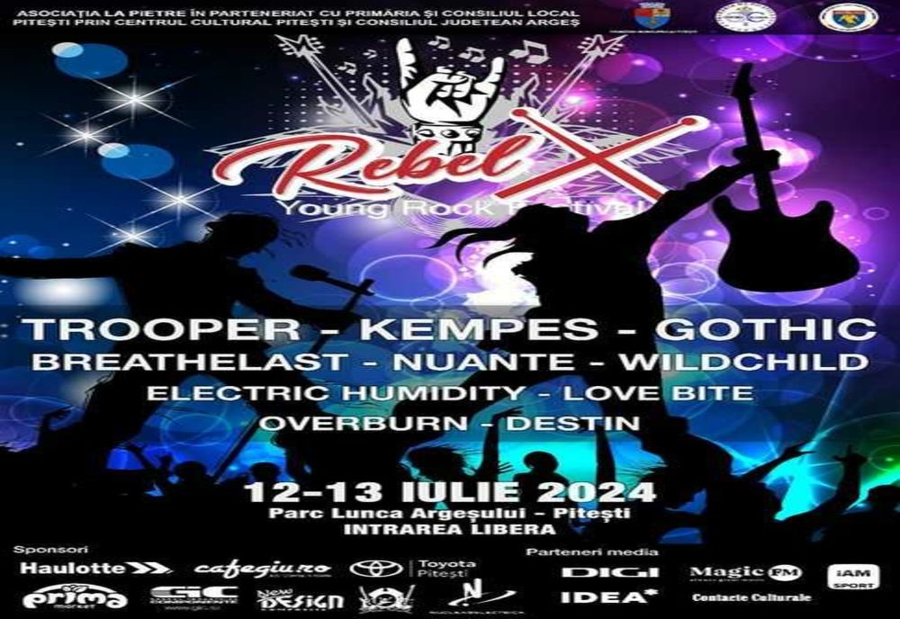 Rebel X Young Rock Festival, ediția a III-a: festivalul tinerilor rockeri revine, la Pitești