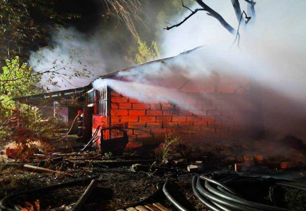 INCENDIU ÎNTR-O HALĂ DIN PITEȘTI