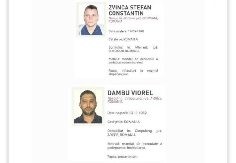 TRAIFIC DE DROGURI ȘI PROXENETISM: CELE DOUĂ INFRACȚIUNI PENTRU CARE AU FOST CONDAMNAȚI DOI FUGARI