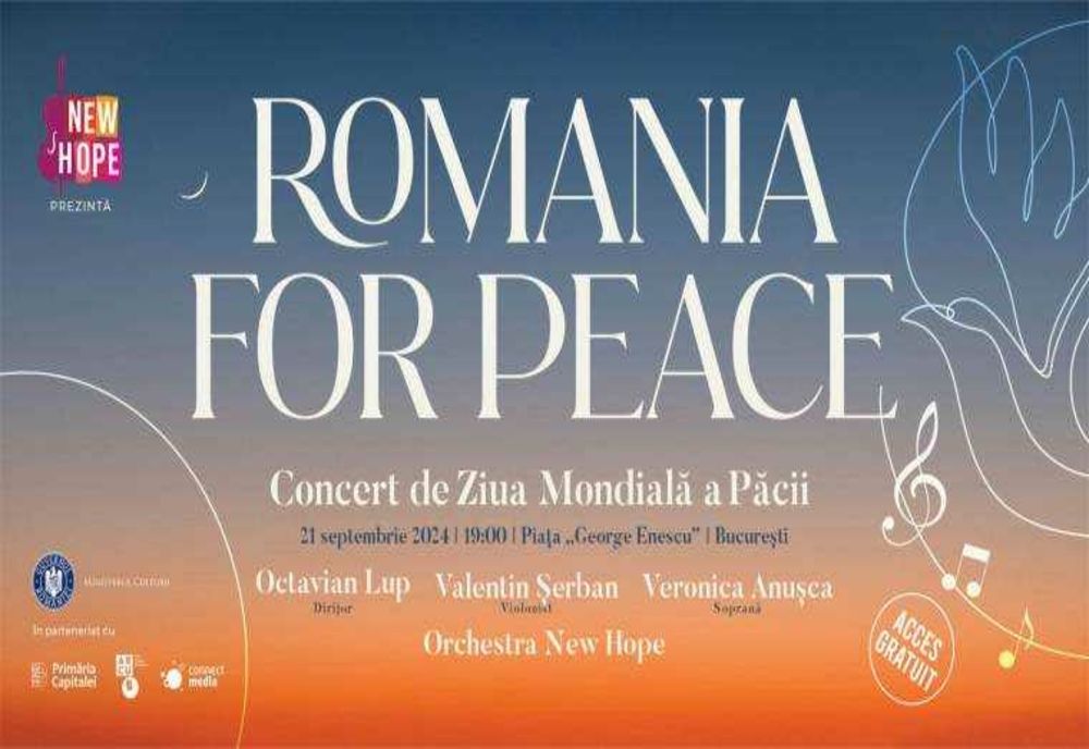 CONCERTUL EXTRAORDINAR „ROMANIA FOR PEACE” ÎN PIAȚA GEORGE ENESCU
