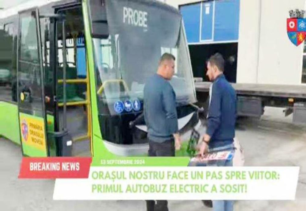 PRIMUL AUTOBUZ ELECTRIC PENTRU TRANSPORTUL PUBLIC A SOSIT ÎN MIOVENI