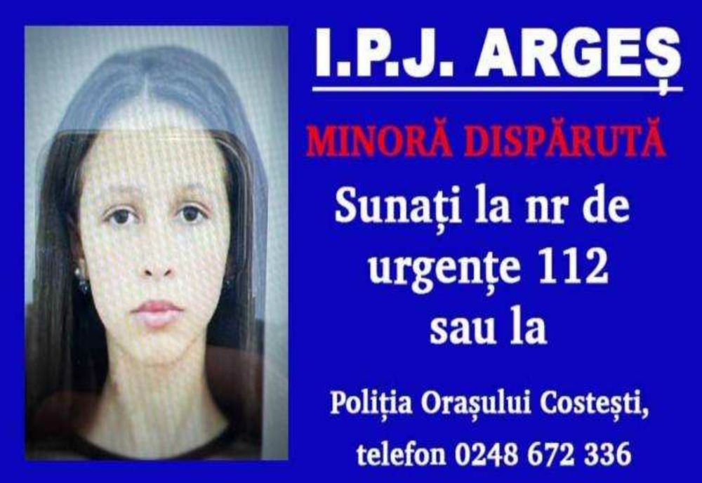 MINORA DE 14 ANI GĂSITĂ DUPĂ ALERTĂ