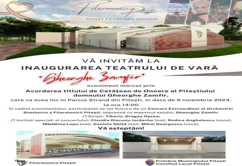 INAUGURAREA TEATRULUI DE VARĂ „GHEORGHE ZAMFIR” ÎN PARCUL ȘTRAND