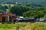Pompierii intervin cu descarcerarea pe A1, după un accident între două mașini pe sensul Pitești - Curtea de Argeș