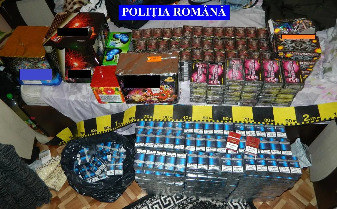 țigarete și petarde confiscate
