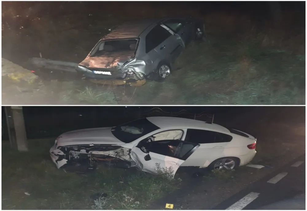 Impact frontal între două autoturisme, la Băiculești. Tată șii fiică, răniți