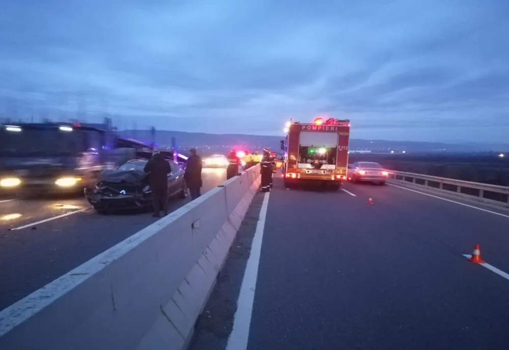 Accident pe pasarela de la Mioveni