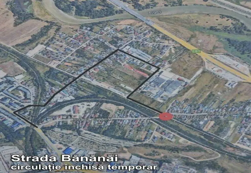 CIRCULAȚIE ÎNCHISĂ TEMPORAR PE STRADA BĂNĂNĂI DIN PITEȘTI