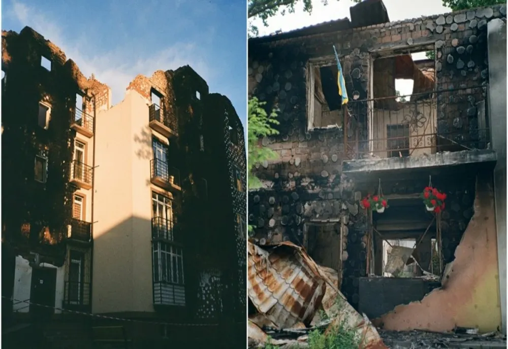 DISTRUS DE ATACURILE RUSIEI, UN ORAȘ DIN UCRAINA A FOST RECONSTRUIT APROAPE ÎN TOTALITATE