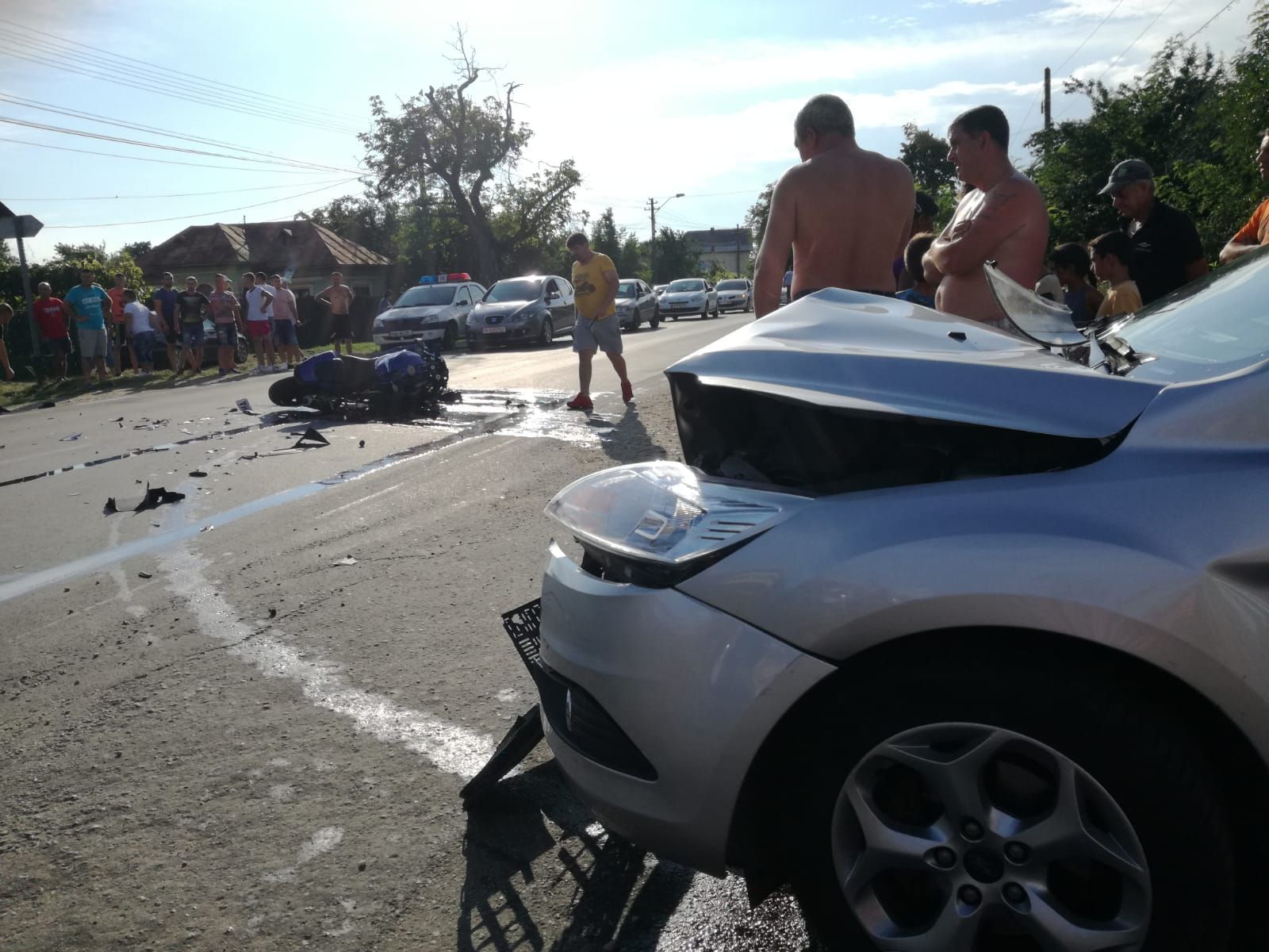 motociclistul grabit a fost ranit