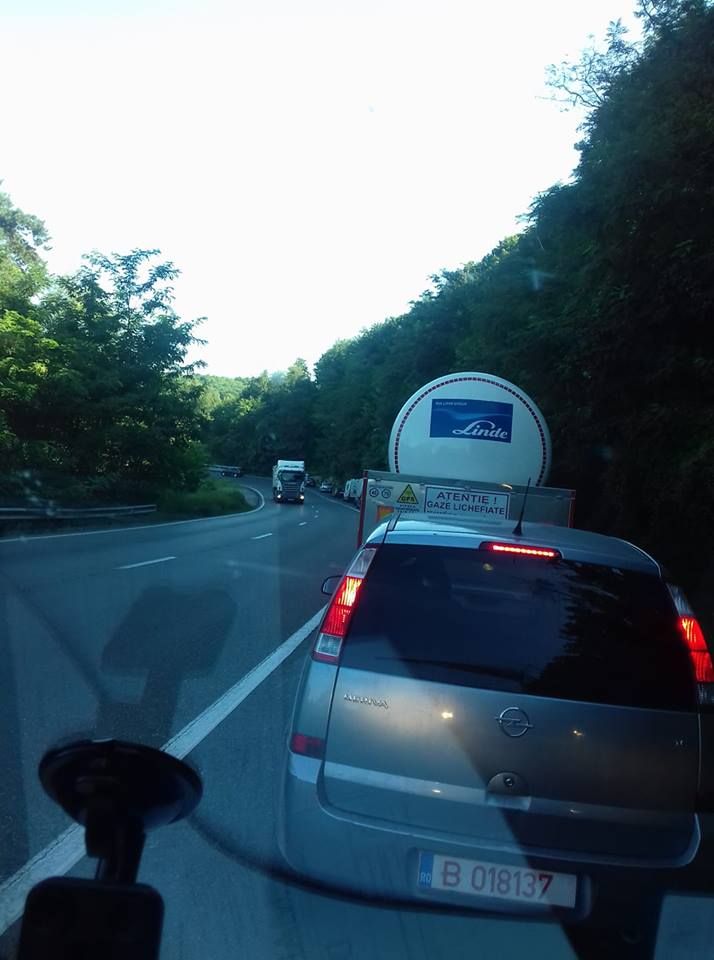 carambol pe DN 7, trafic blocat 1