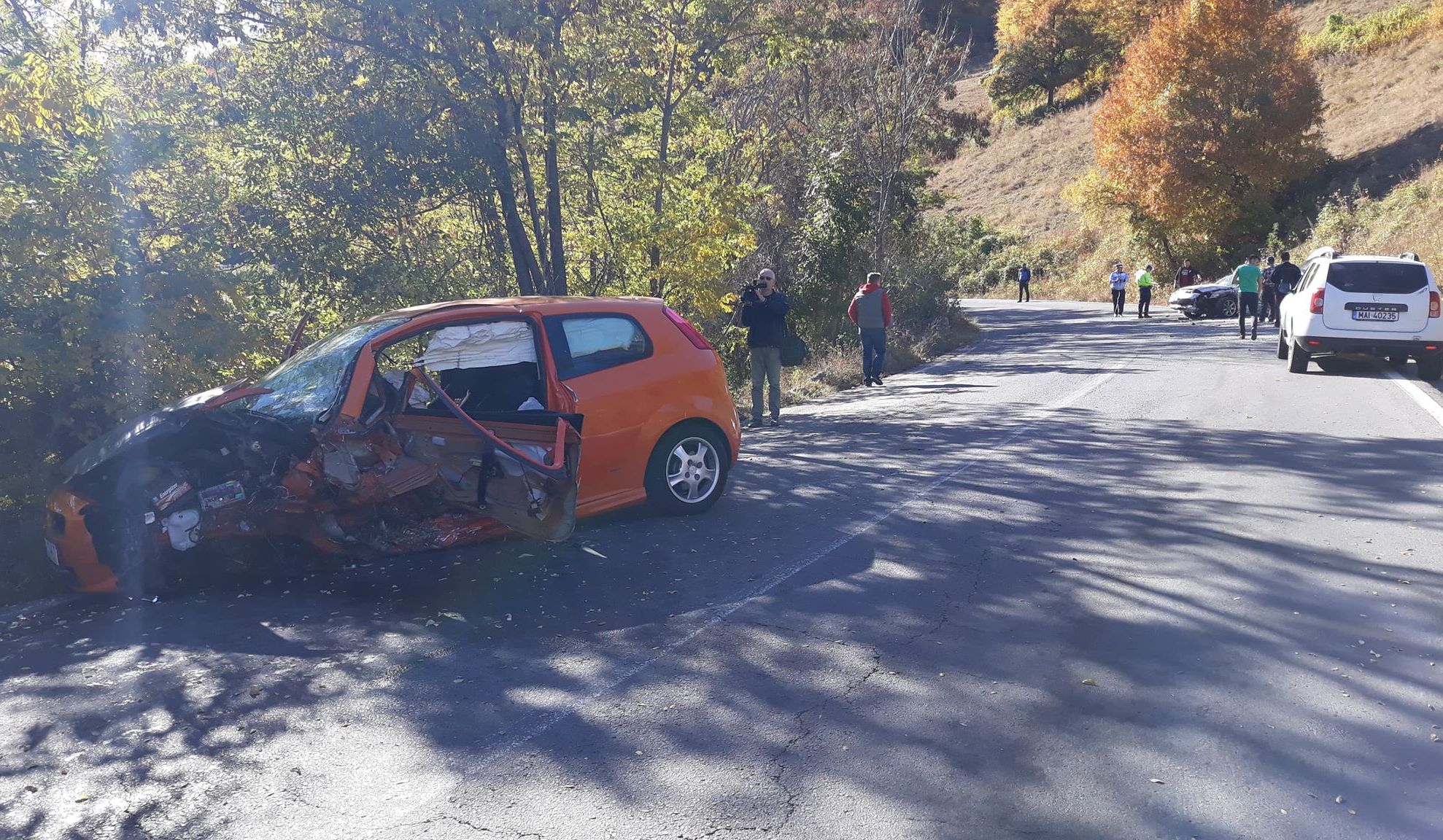 Accident pe DN 73 dupa ce a depasit un curba