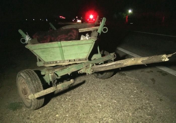 Caruta lovita de o masina cu volan pe dreapta, la Calinesti