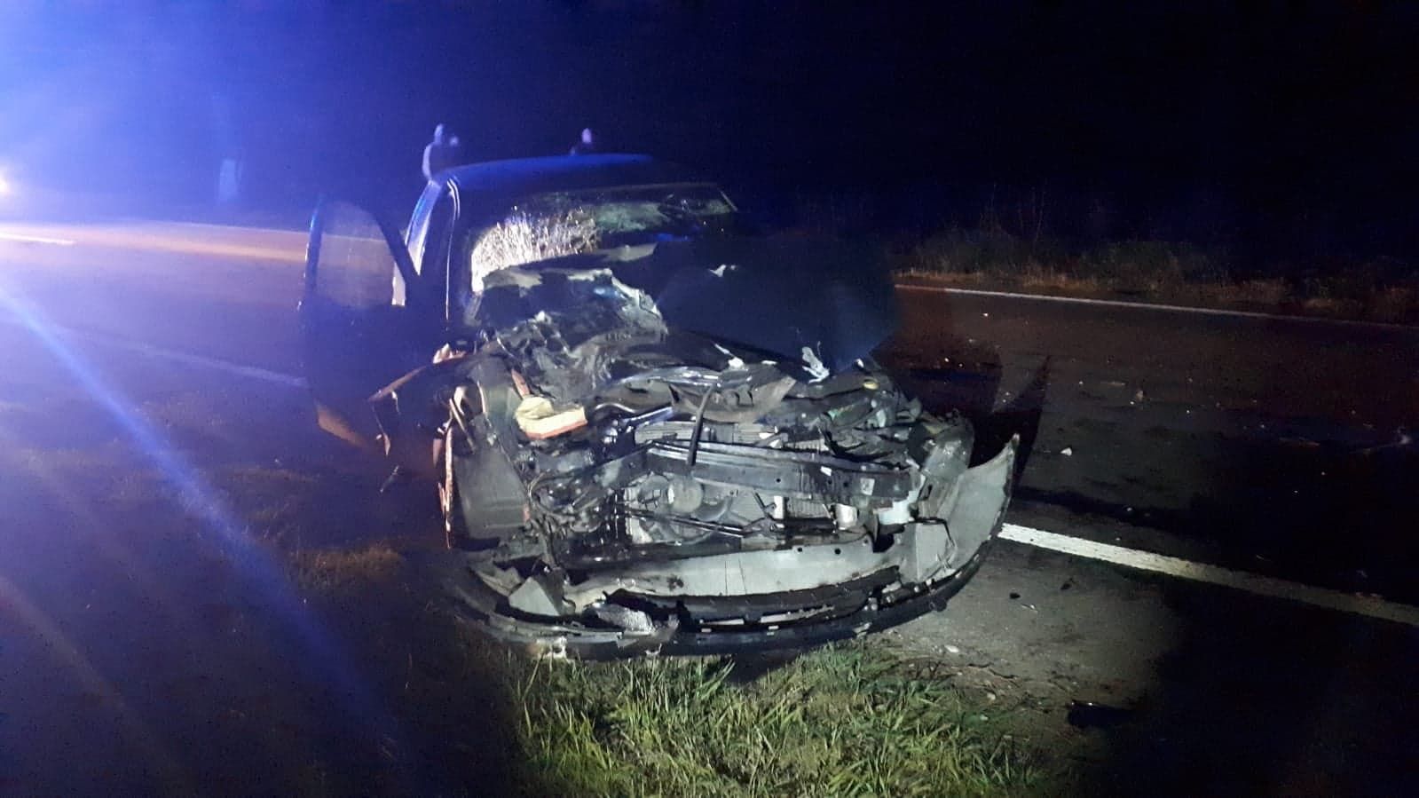 un şofer băut a lovit o remorcă apicolă