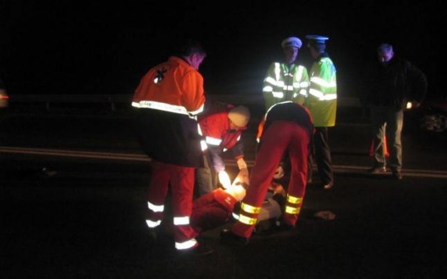 șoferul beat a izbit un cap de pod