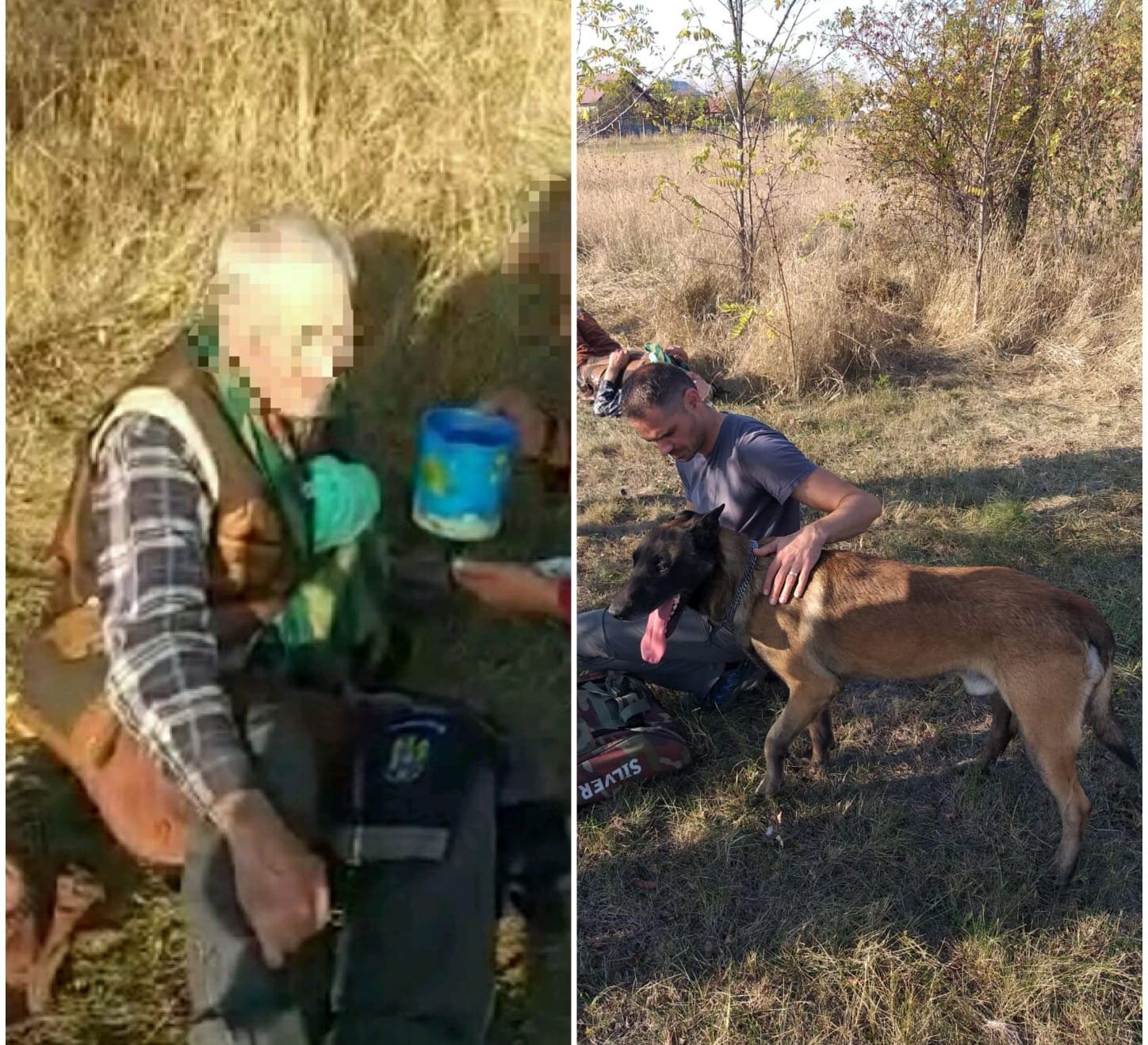 bătrân găsit de câinele polițist