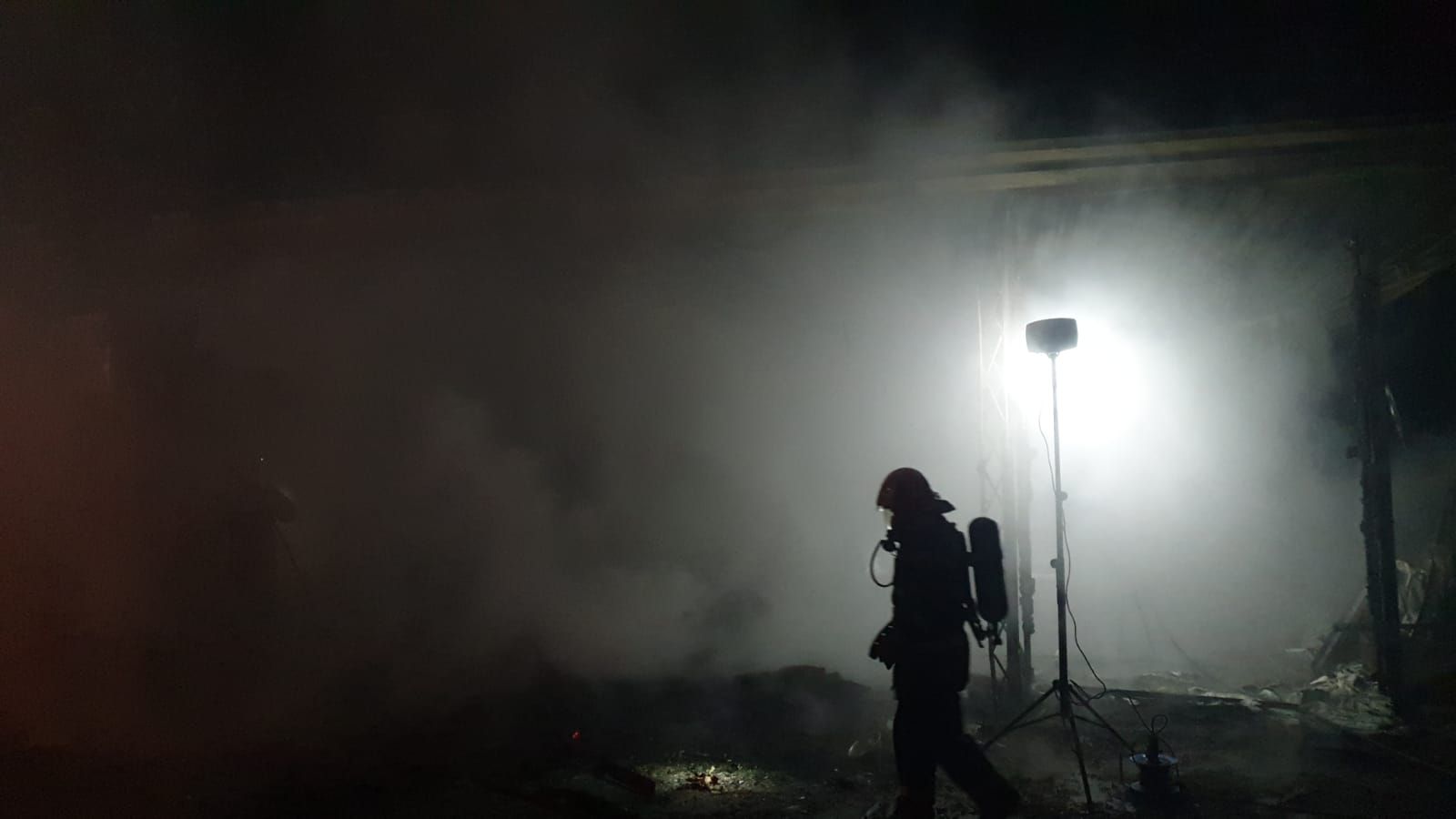 Incendiu puternic la o hală din comuna Căteasca (4)