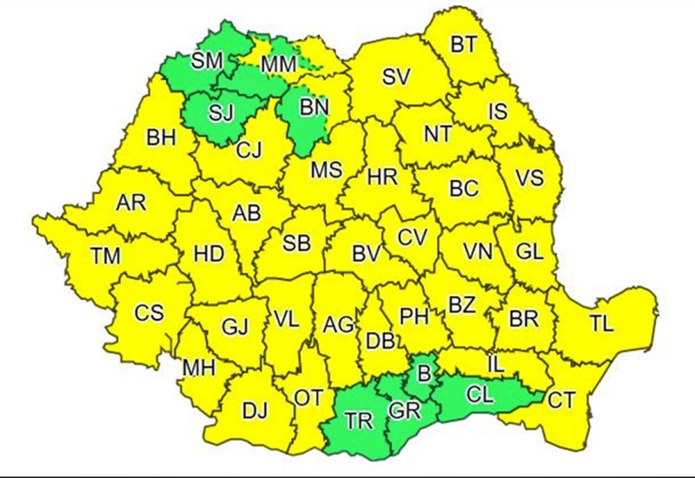Cod galben de vânt în aproape toată țara (14 aprilie). Vreme ca de iarnă (14-15 aprilie), în zona montană din Dâmbovița