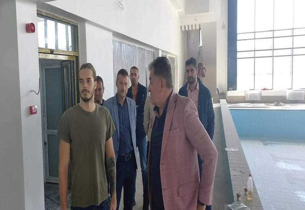 Robert Glință a fost prezent pe șantierul Bazinului Olimpic din Pitești