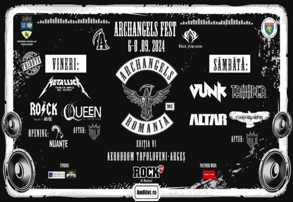 ARCHANGELS FEST 2024: TRIBUTE ROCK SI PARADA MOTOCICLISTILOR