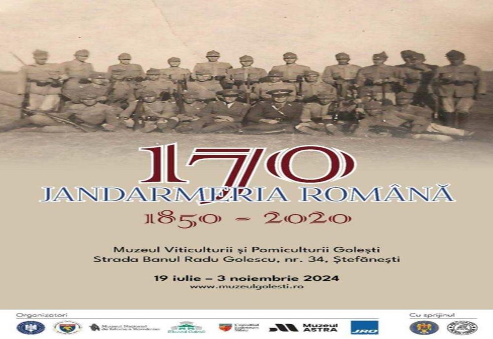 EXPOZIȚIE: „Jandarmeria Română – 170 de ani (1850-2020)” la Muzeul Golești