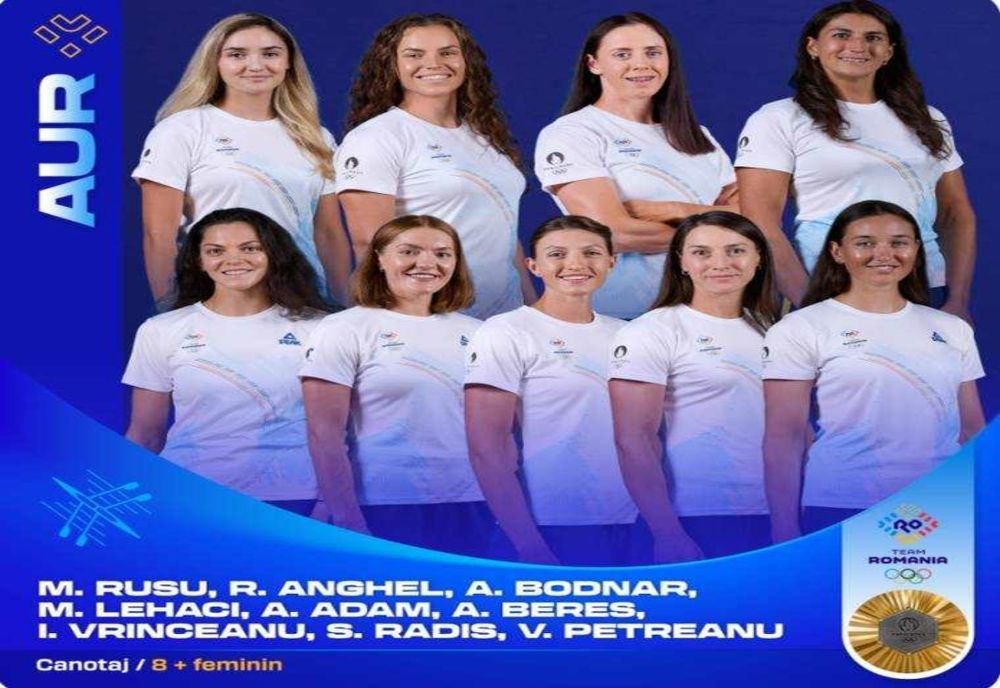 ROMÂNIA OBTINE A PATRA MEDALIE DE AUR LA JOCURILE OLIMPICE DE LA TOKYO ÎN PROBA DE CANOTAJ 8+1