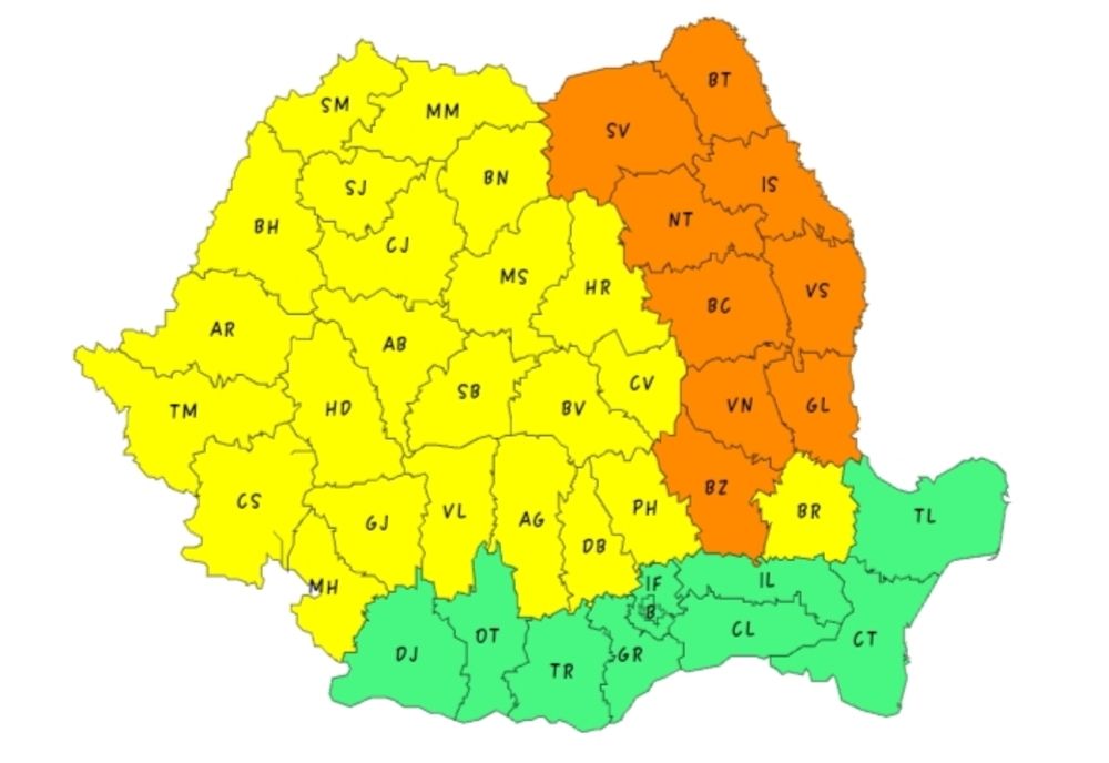ALERTE METEO DE VREME SEVERĂ