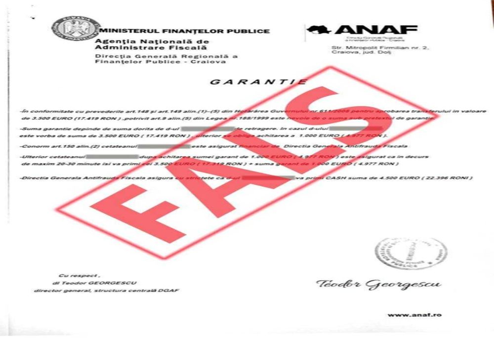 NOUĂ CAMPANIE DE EMAILURI FALSE ÎN NUMELE ANAF