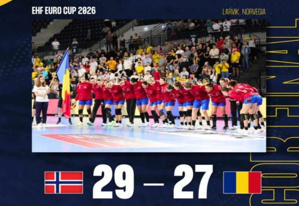 HANDBAL FEMININ: ROMÂNIA, ÎNVINSĂ DE NORVEGIA CU 29-27 ÎN PRELIMINARIILE EHF EURO CUP 2026