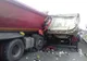 Două camioane s-au izbit violent la Stâlpeni, pe DN 73!