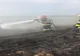 VIDEO-Arde un canal cu reziduuri la km 102 pe A1
