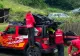 Motociclist căzut într-o râpă din masivul Iezer-Păpușa. Salvamontiștii au intervenit într-o zonă greu accesibilă