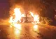 Argeș: Un autoturism a lovit un copac și a luat foc
