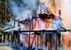 Incendiu la o cabană din lemn, în Argeș